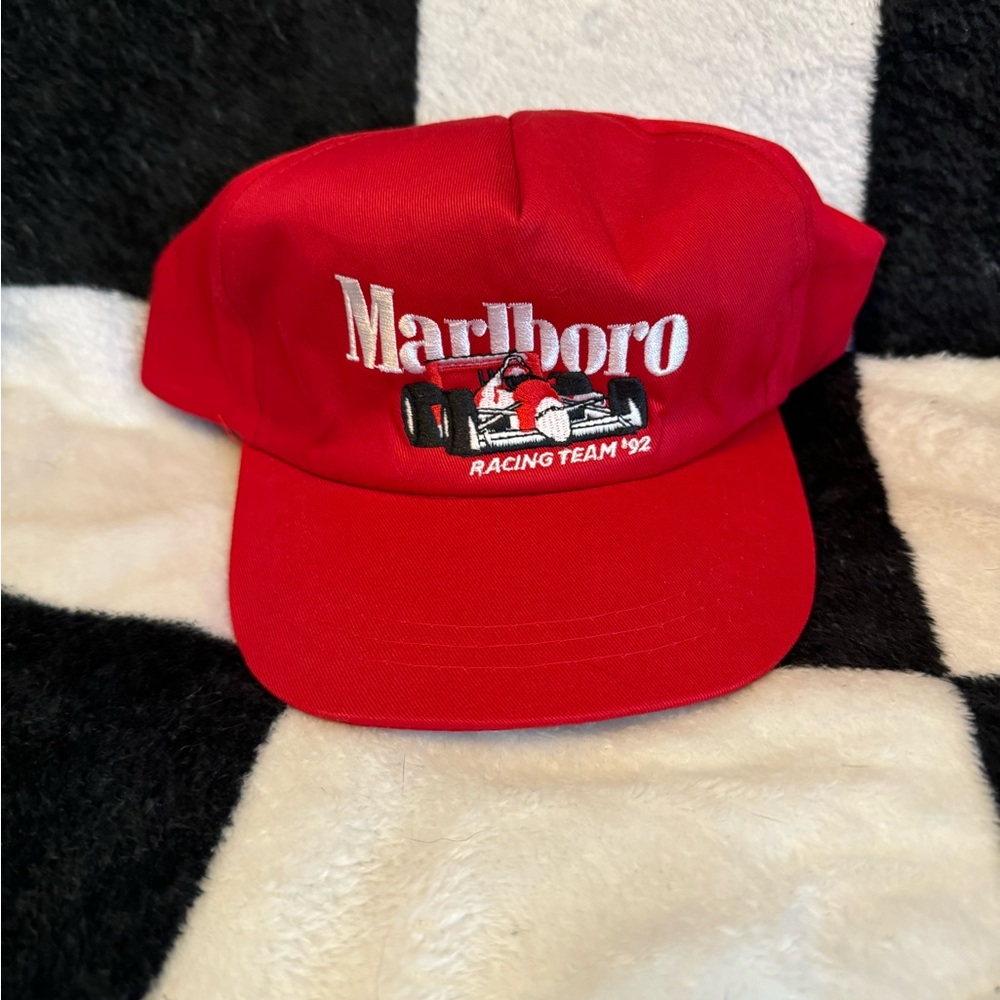 Vintage Rare 1992 Marlboro Racing Indycar Team Snap Back